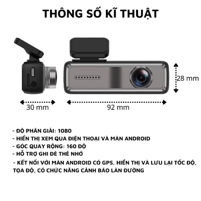 Camera hành trình V8 PRO có wifi - Xem video qua app điện thoại siêu net - bảo hành 12 tháng