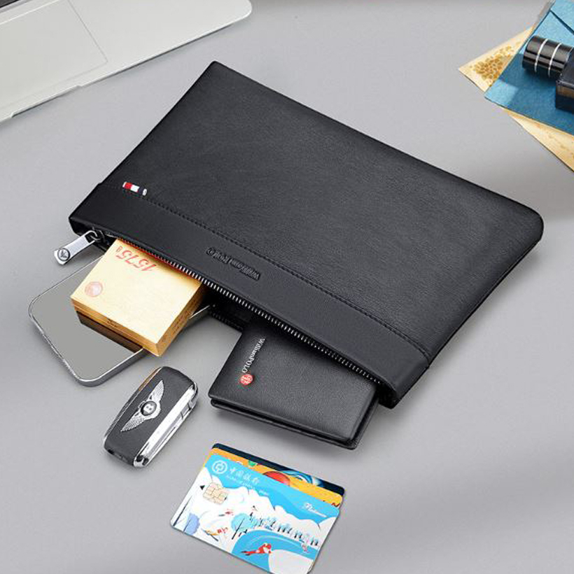 Túi kẹp nách nam cao cấp hàng hiệu WilliamPOLO chất liệu da Bò nguyên tấm - POLO 222177