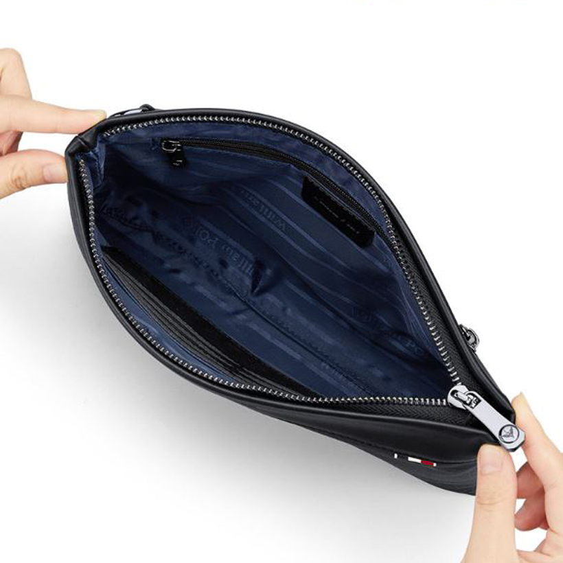 Túi kẹp nách nam cao cấp hàng hiệu WilliamPOLO chất liệu da Bò nguyên tấm - POLO 222177