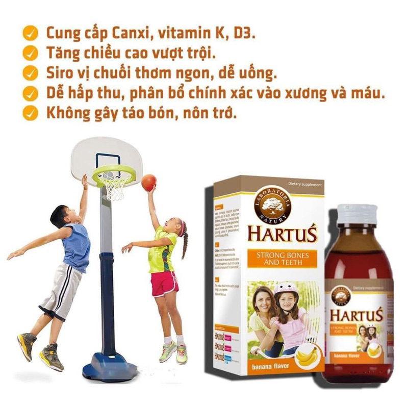 Canxi Sinh Học HAR TUS  giúp bé tăng chiều cao, hấp thụ canxi tối đa, vị thơm ngon dễ hấp thụ không gây táo và nóng