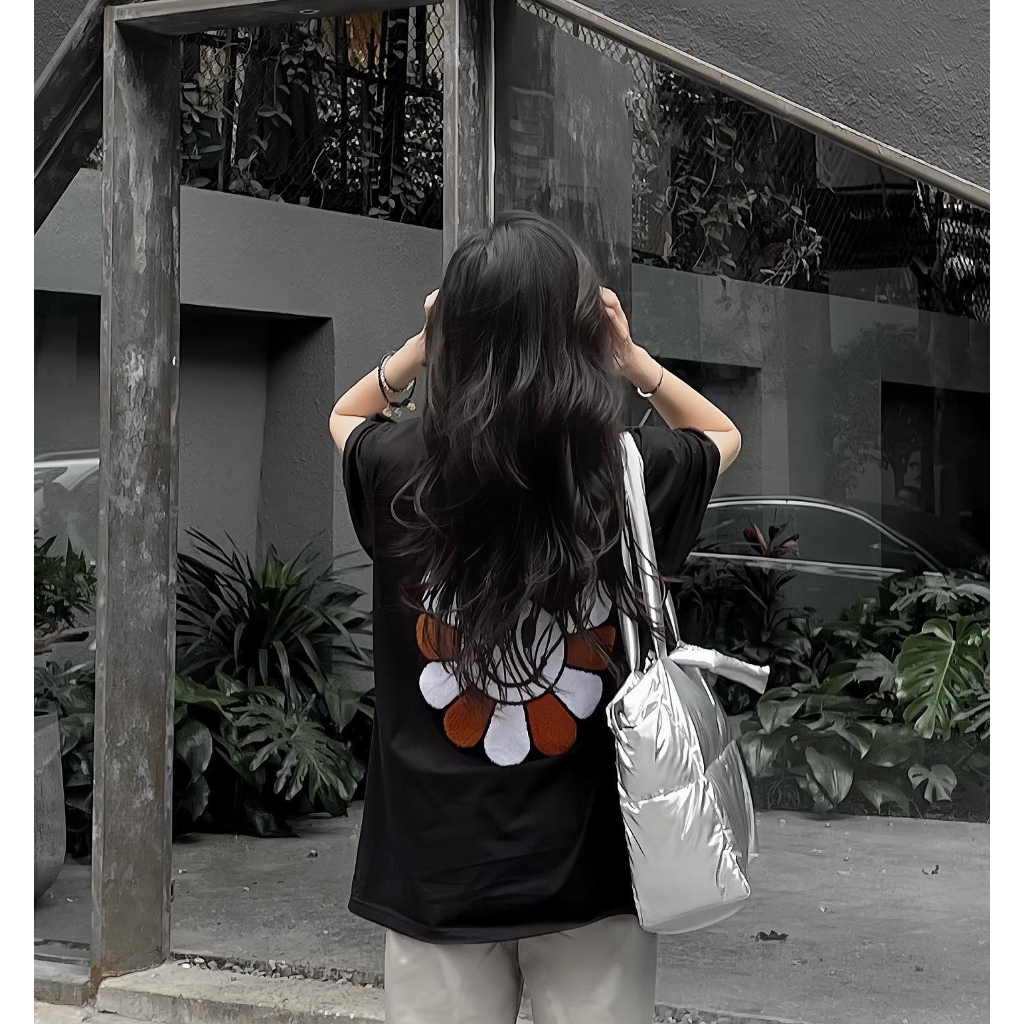 REU Áo Thun REUNION R'FLOWER Thêu Xù Cao Cấp