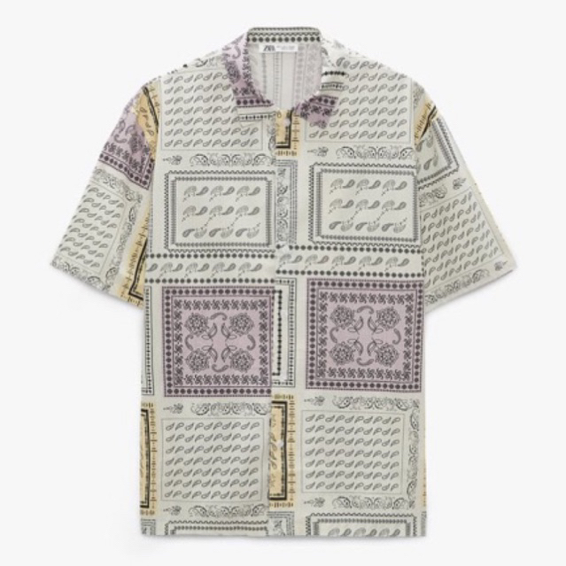 Áo sơ mi nam Zara authentic PAISLEY PRINT size S