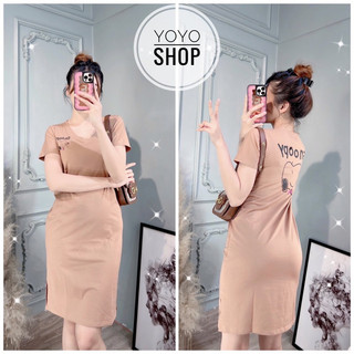 Đầm dáng suông thun thái form suông tay ngắn nhiều mẫu dưới 60kg YoHoMi mã DX0114