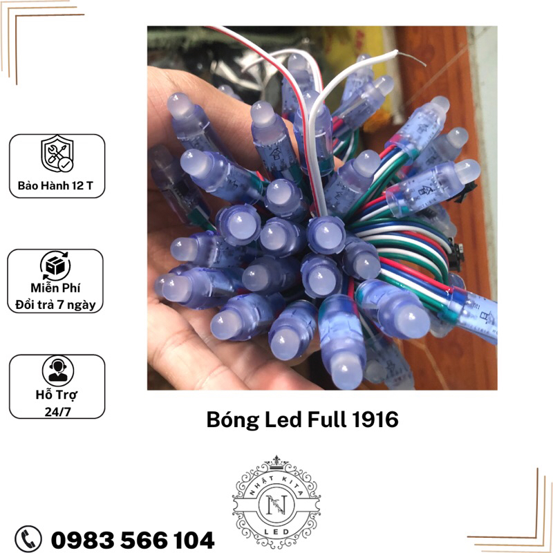 LED 1916 , bóng led full ic 1916 bó 50 bóng