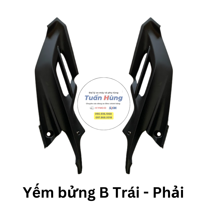 Yếm bửng B xe Galaxy SYM đen nhám