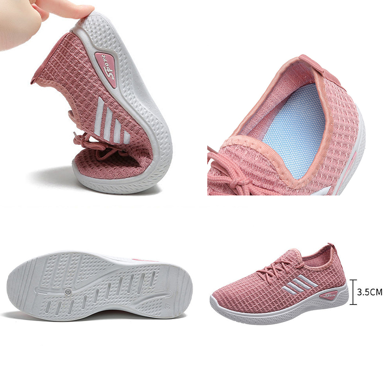 Giầy sneaker thể thao nữ Sport 029 nhiều màu 3 kẻ vải thoáng khí bền đẹp đi bộ, đi tập nhẹ êm chân - TN store