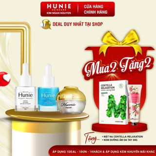 Combo serum + kem face hunie