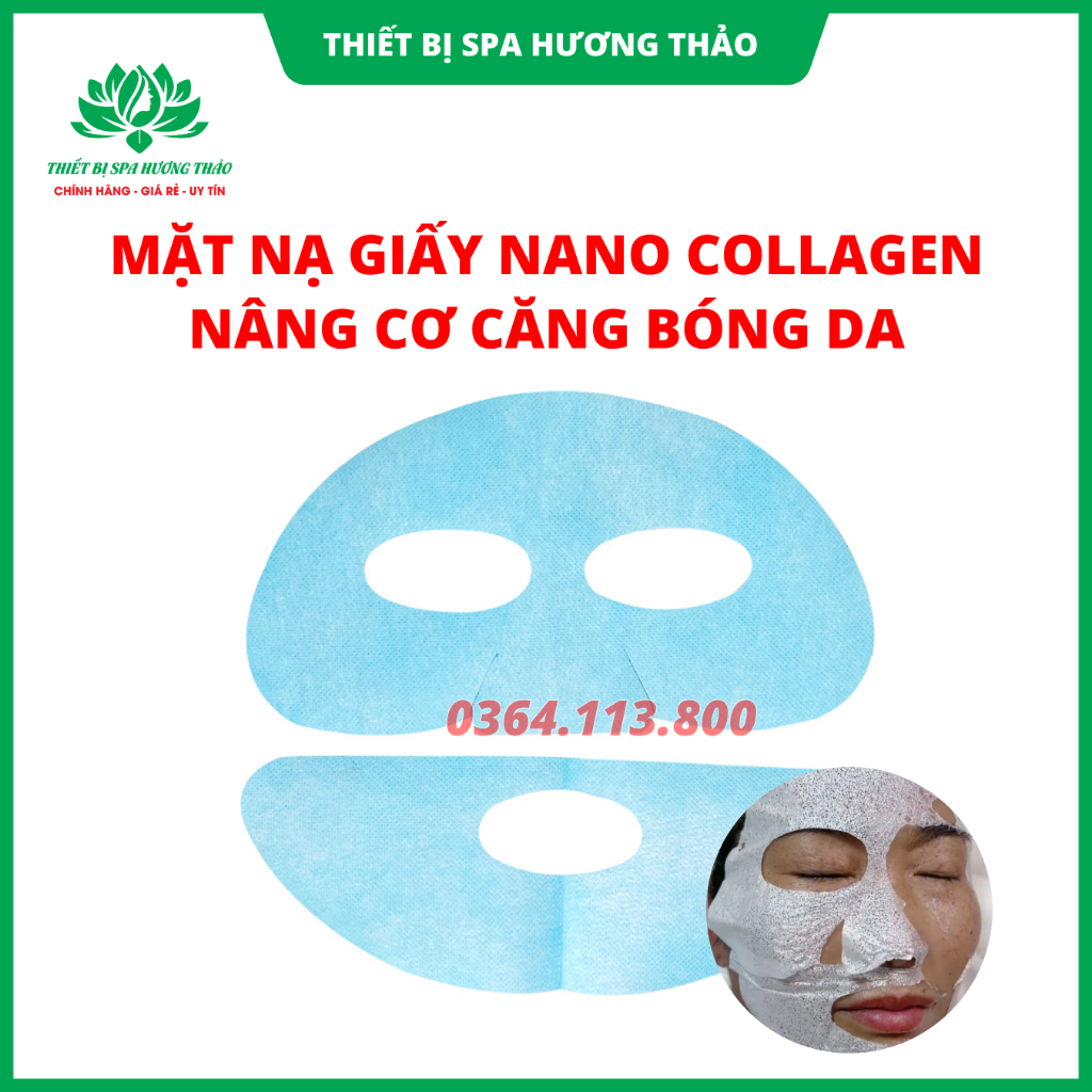 Mặt Nạ Giấy Nano Collagen Nâng Cơ, Căng Bóng Hòa Tan Trong Nước