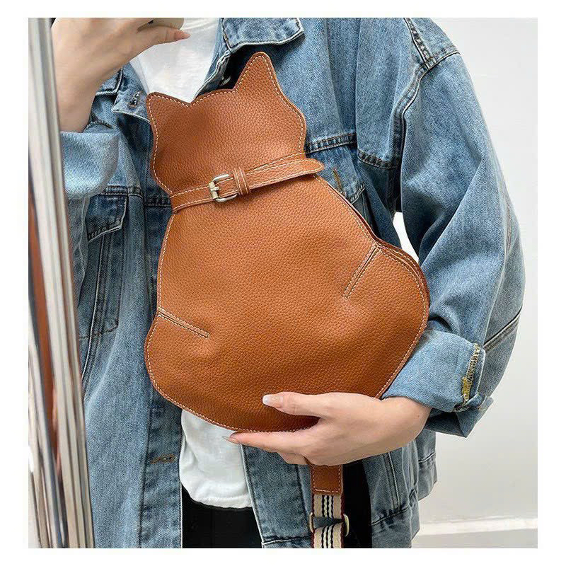 Túi xách nữ, túi đeo vai đeo chéo hình mèo độc lạ cá tính