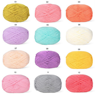 Len Milk Cotton mác đen 50gram full màu