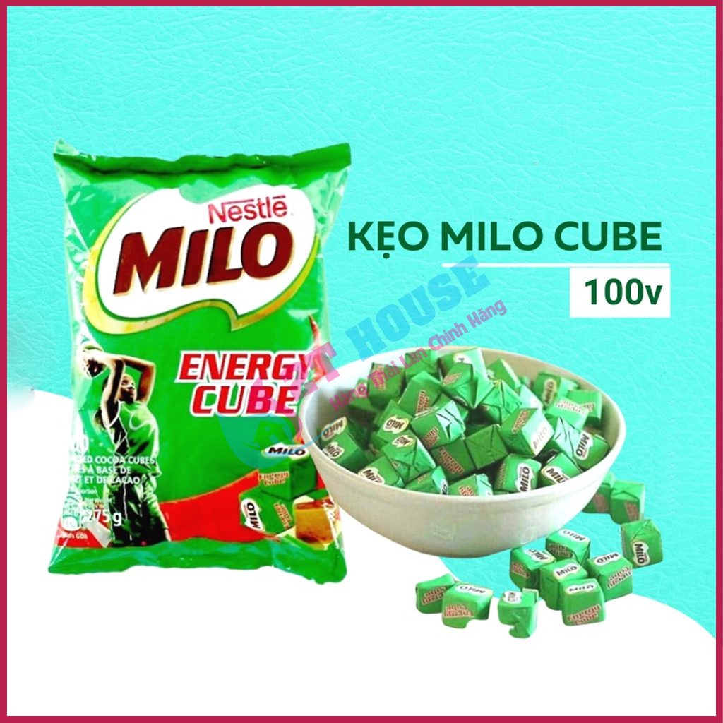 Kẹo milo cube/kẹo cacao sữa siêu thơm ngon Nestle Thái Lan bịch 100 viên 2T House Shop Hàng Thái Lan Nội Địa Chính Hãng