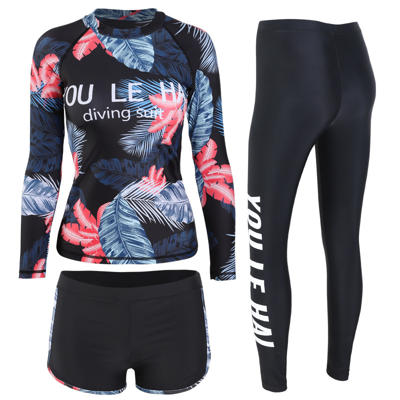 Bộ Quần Áo Bơi Cao Cấp Cicini Mã L17 Dành Cho Bạn Gái Đi Biển, Áo Dài Tay Và Quần Dài, Đồ Bơi Kín Đáo