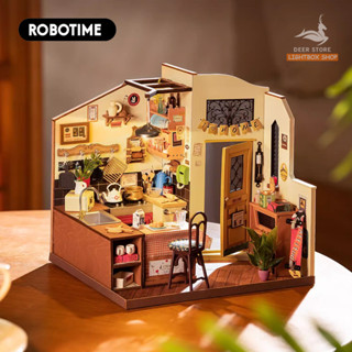 [Bản Tiếng Anh] Mô hình ROBOTIME Nhà bếp Rolife DIY Miniature House Kit DG159. Nhà Búp bê Tự làm bằng gỗ. Có đèn led.