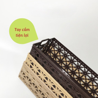 Rổ nhựa đựng đồ có tay cầm-Rổ kiểu dáng Hàn Quốc màu sắc trang nhã