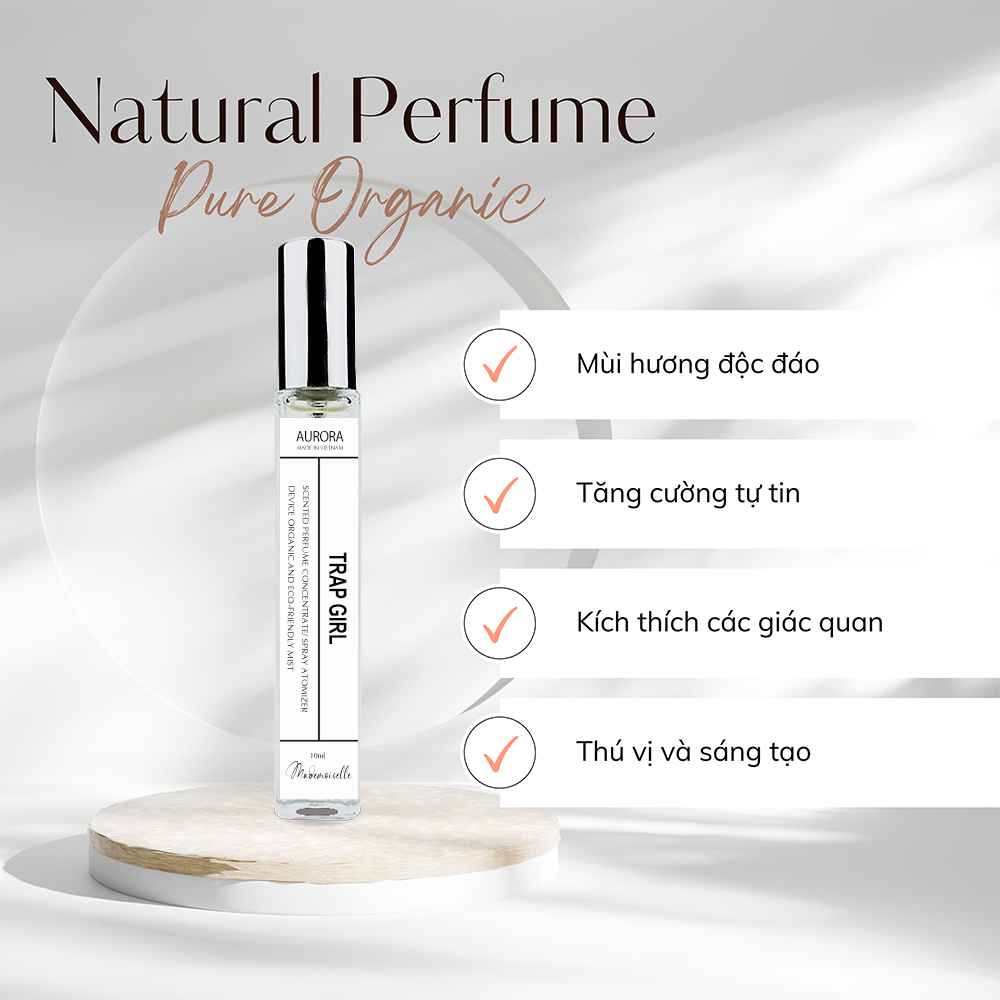 Nước hoa nữ Aurora TRAP GIRL - Sự kết hợp tuyệt vời giữa cá tính và cuốn hút - Dạng Xịt 10ml và 2ml