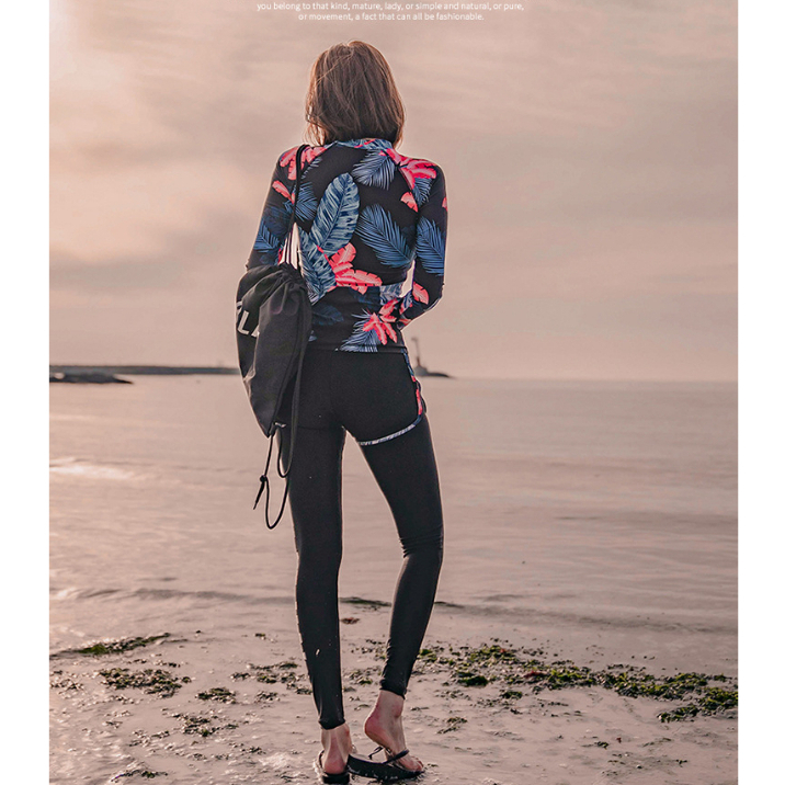 Bộ Quần Áo Bơi Cao Cấp Cicini Mã L17 Dành Cho Bạn Gái Đi Biển, Áo Dài Tay Và Quần Dài, Đồ Bơi Kín Đáo