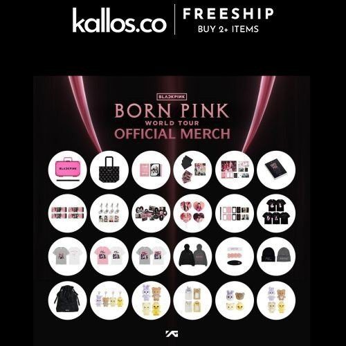 BLACKPINK Born Pink Tour Character Kpop Merch, Bag, Lyrics, Card, Picket, Sticker, T-Shirt, Hoodie - Kallos Vietnam