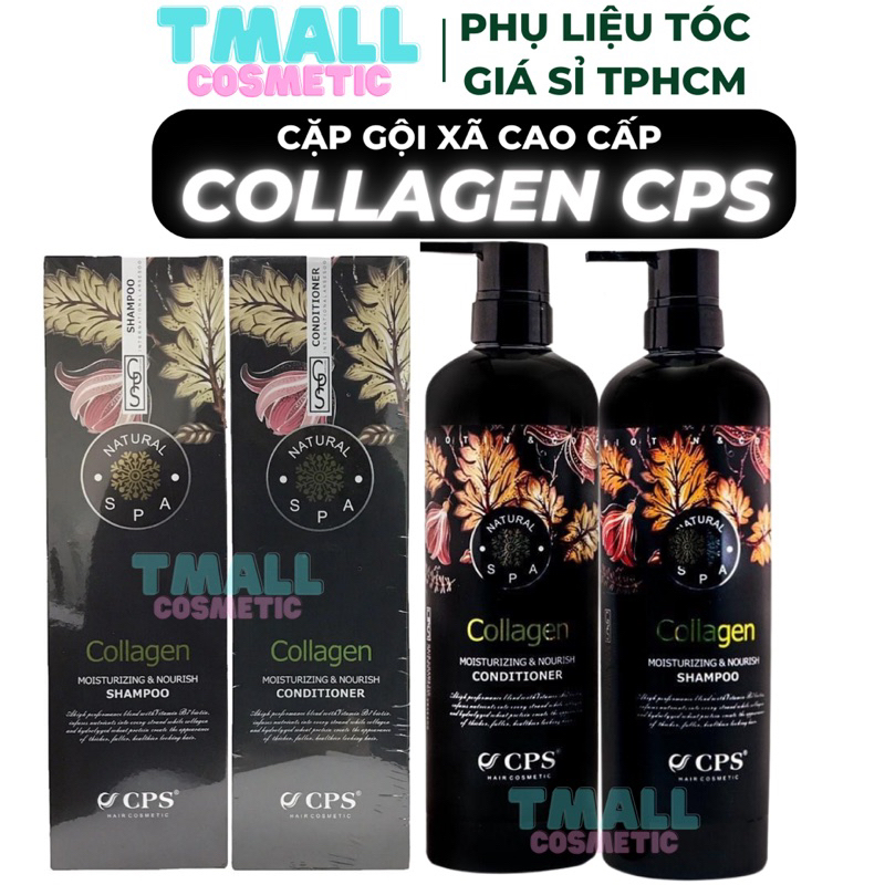 Cặp dầu gội dầu xả Collagen CPS Natural Spa 1000ml CHÍNH HÃNG phục hồi tóc mềm mượt | TMALL COSMETIC