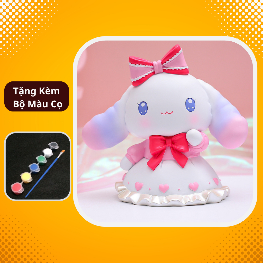 Tượng thạch cao tô màu Cinnamoroll- Tượng tô màu cho bé tặng kèm cọ vẽ và 6 màu giúp bé thỏa sức sáng tạo