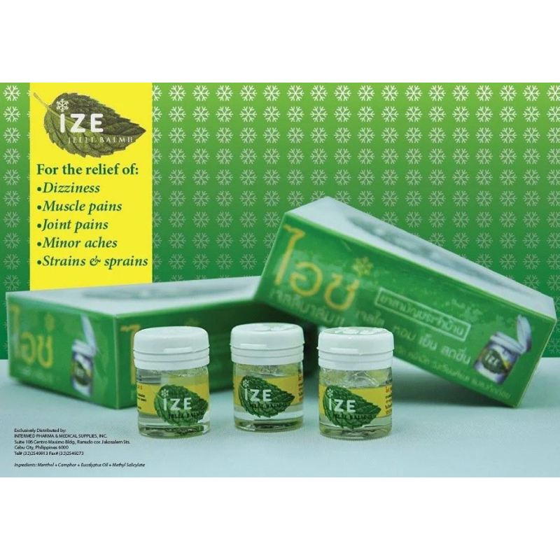 Dầu Hít Thông Mũi Bạc Hà Ize Jelli Balm Thái Lan 7cc