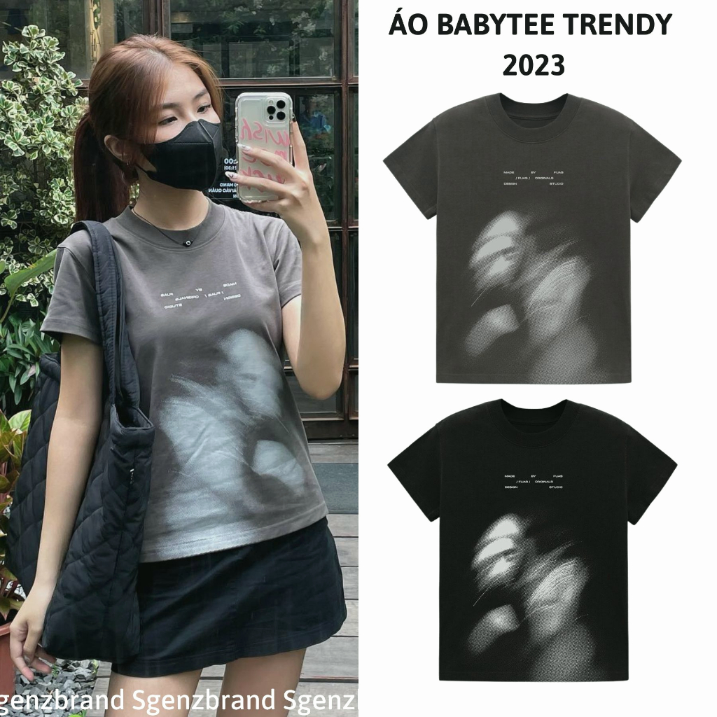 Áo baby tee BLUR PSYCHEDELIC,Áo thun nữ ngắn tay T-SHIRT Sgenz.studio