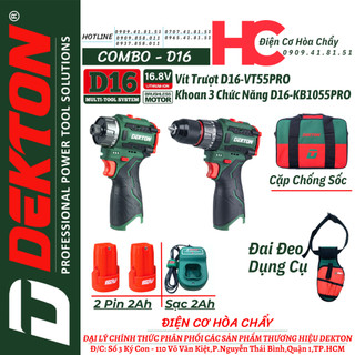 Combo·Máy Bắn Vít / Máy Khoan / Máy Bulong Dekton 16.8V / Motor Brushless / D16 . CV150BL - IW200 - ID1045BL -  CV45BL