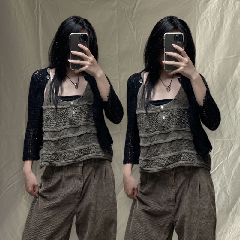 Áo lưới si nhật , hàn crochet