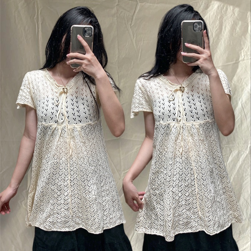 Áo lưới si nhật , hàn crochet
