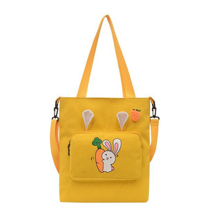 Túi tote đeo chéo túi vải canvas có khóa kéo