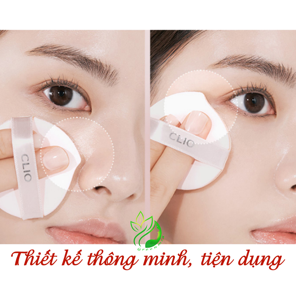 Cushion Phấn Nước Clio Hồng Kill Cover Mesh Glow SPF50+ PA++++ 15gx2 Căng Bóng Che Khuyết Điểm