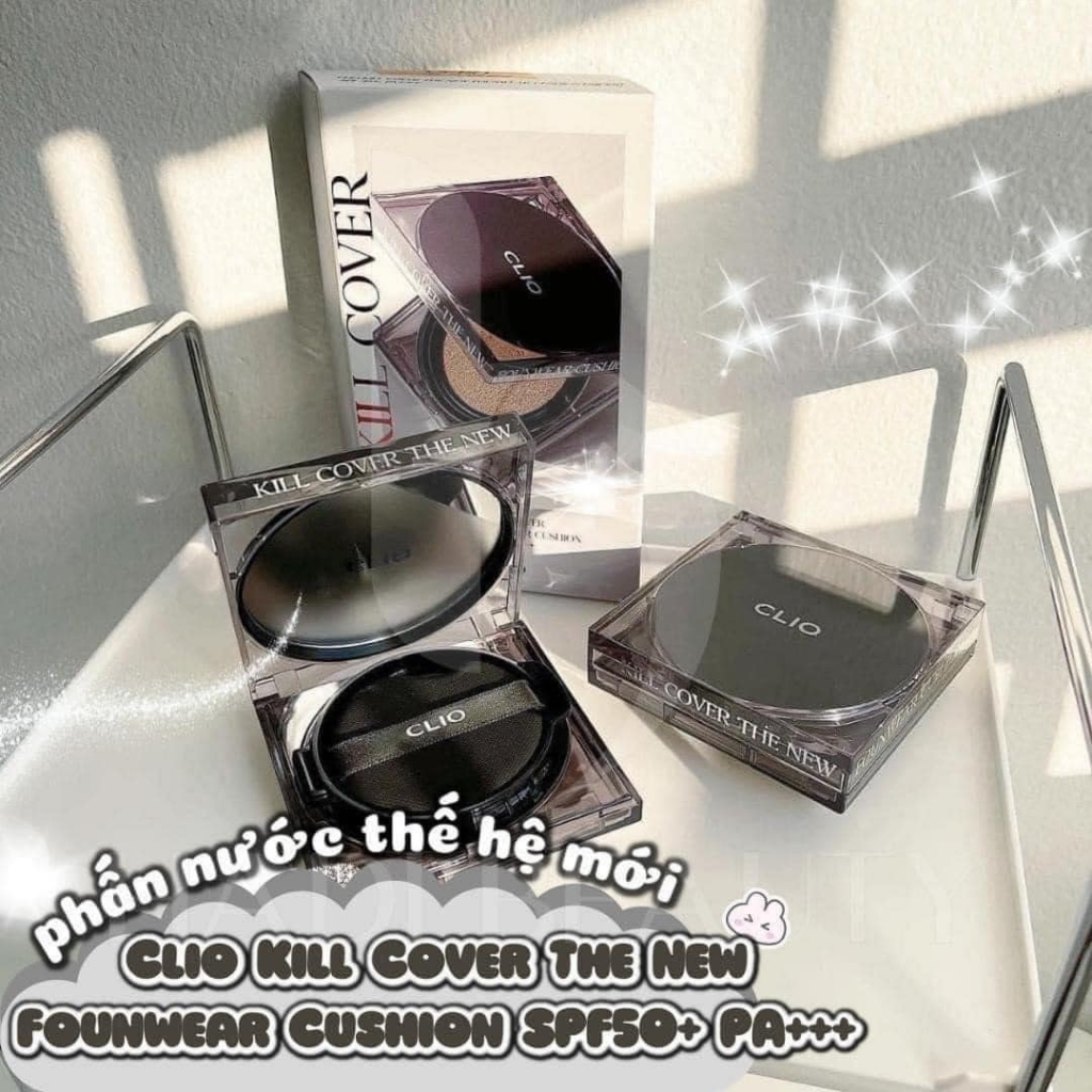 Cushion Phấn Nước Clio Kill Cover The New Founwear Cushion Đen Che Phủ Hoàn Hảo Kiềm Dầu