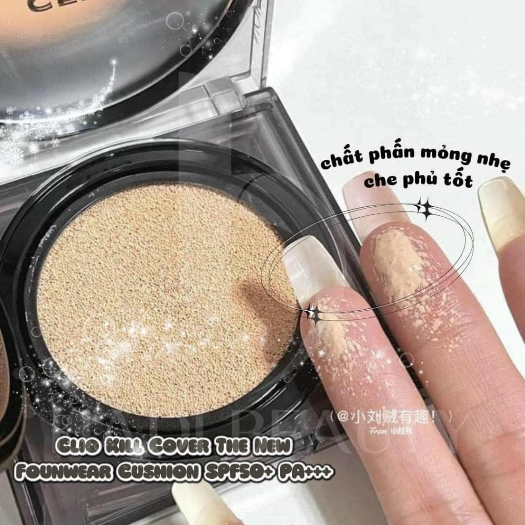 Cushion Phấn Nước Clio Kill Cover The New Founwear Cushion Đen Che Phủ Hoàn Hảo Kiềm Dầu