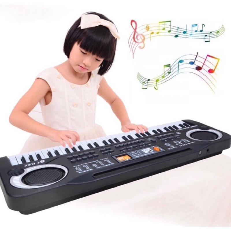 Đàn piano đàn điện tử 61 phím cho bé mới chơi tặng kèm mic. Đàn Organ MQ-6106