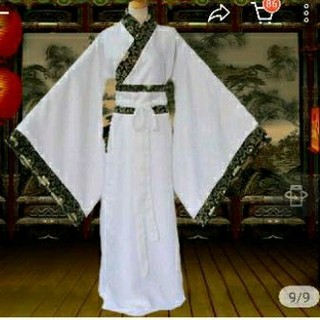 Sẵn sale hán phục nam cổ trang trắng và đen giá rẻ