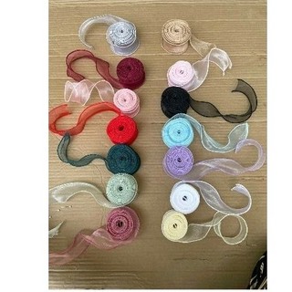 1 cuộn ruybang voan bèo không lõi giấy bản 4cm