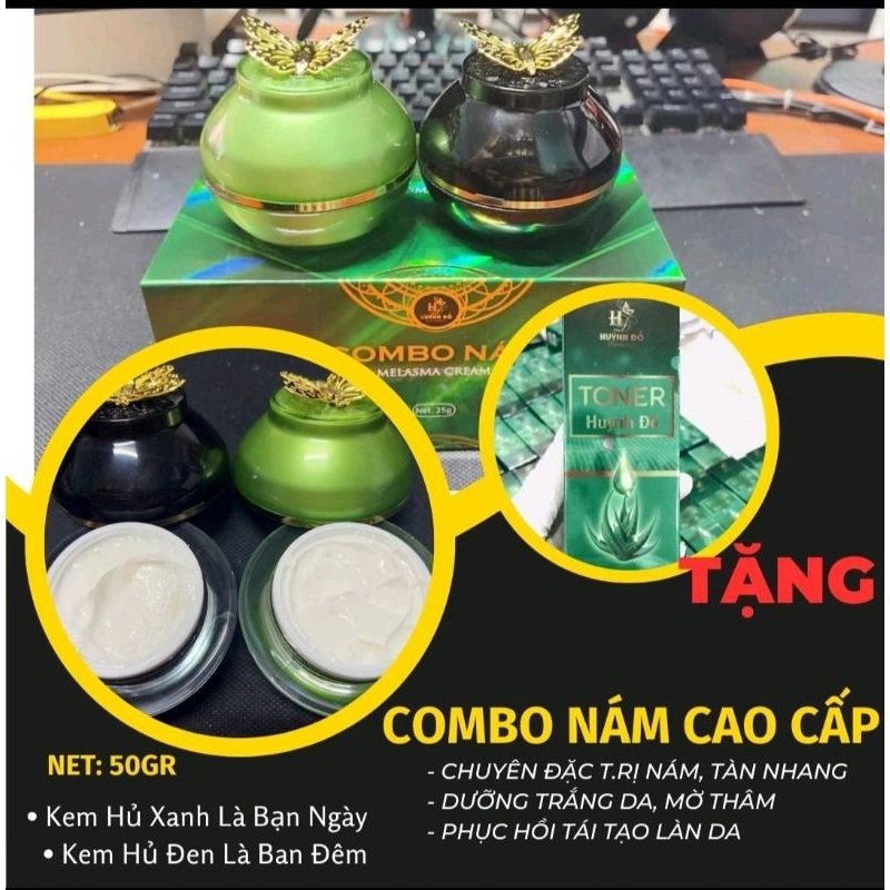 COMBO NÁM NGÀY ĐÊM HUỲNH ĐỖ ( Tặng Chai Toner 100ml)