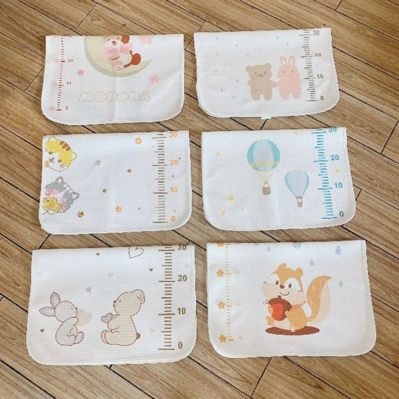 Chống thấm cotton organic Monona - Phiên bản thước đo chiều dài bé