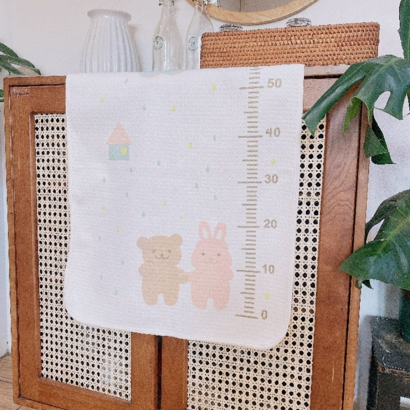 Chống thấm cotton organic Monona - Phiên bản thước đo chiều dài bé