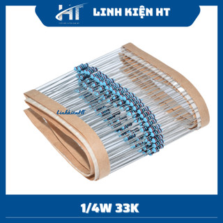 Điện trở 1/4w 33k 1% chân đồng túi 50 con - linh kiện ht