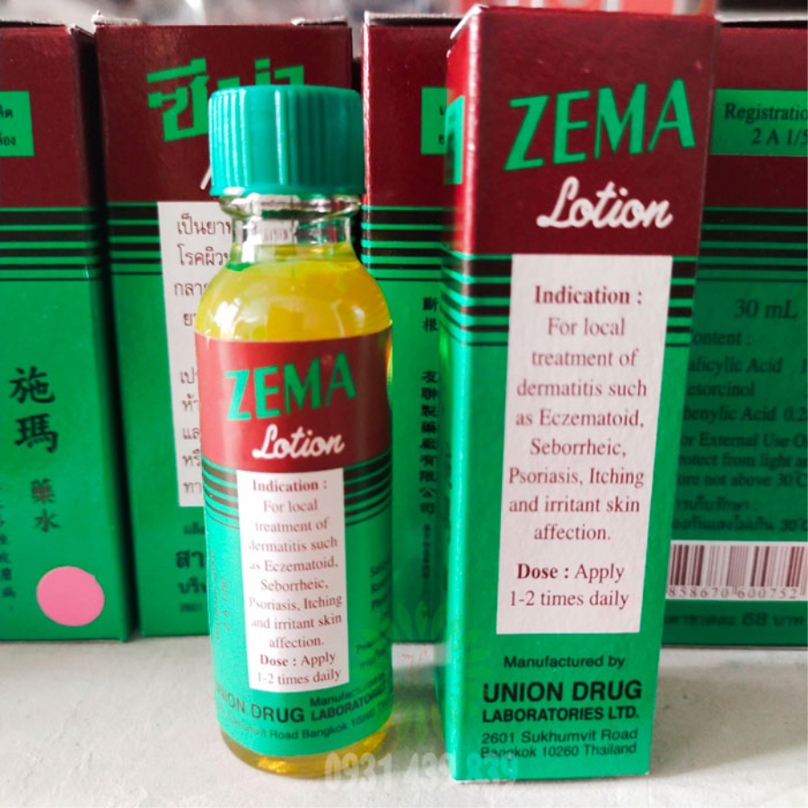 01 Dung Dịch Lotion Zema Thái Lan 15ml (chàm,vảy nến,ngứa...) | BigBuy360 - bigbuy360.vn