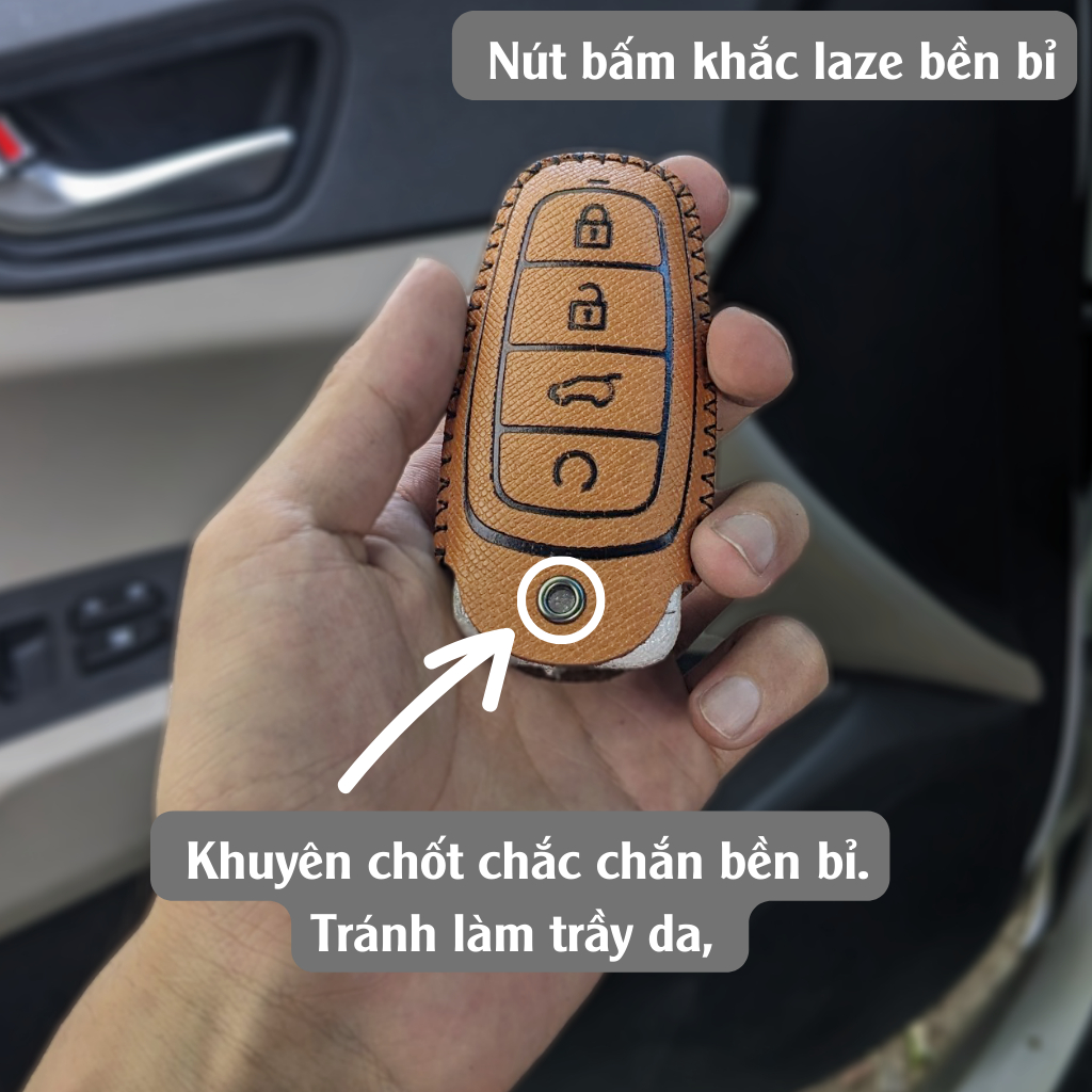 Bọc chìa khoá Hyundai Santafe 2021-2023 Tucson 2022-2023,ốp chìa khoá ô tô santafe tucson sang trọng