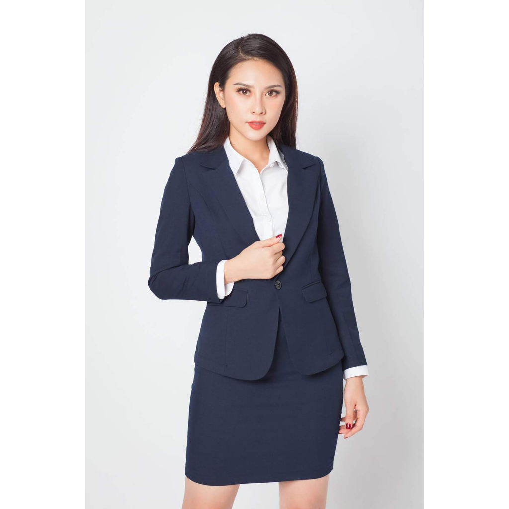 Áo vest nữ RUZA lụa lạnh 2 lớp tay dài phối nút công sở thanh lịch Vest T 003 - 004