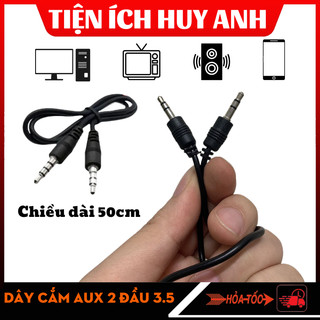 Dây Cắm Hai Đầu 3.5 - Cáp AUX Kết Nối ÂM Thanh Dài 50Cm - Kết nối TV , Máy Tính , Loa , Điện Thoại