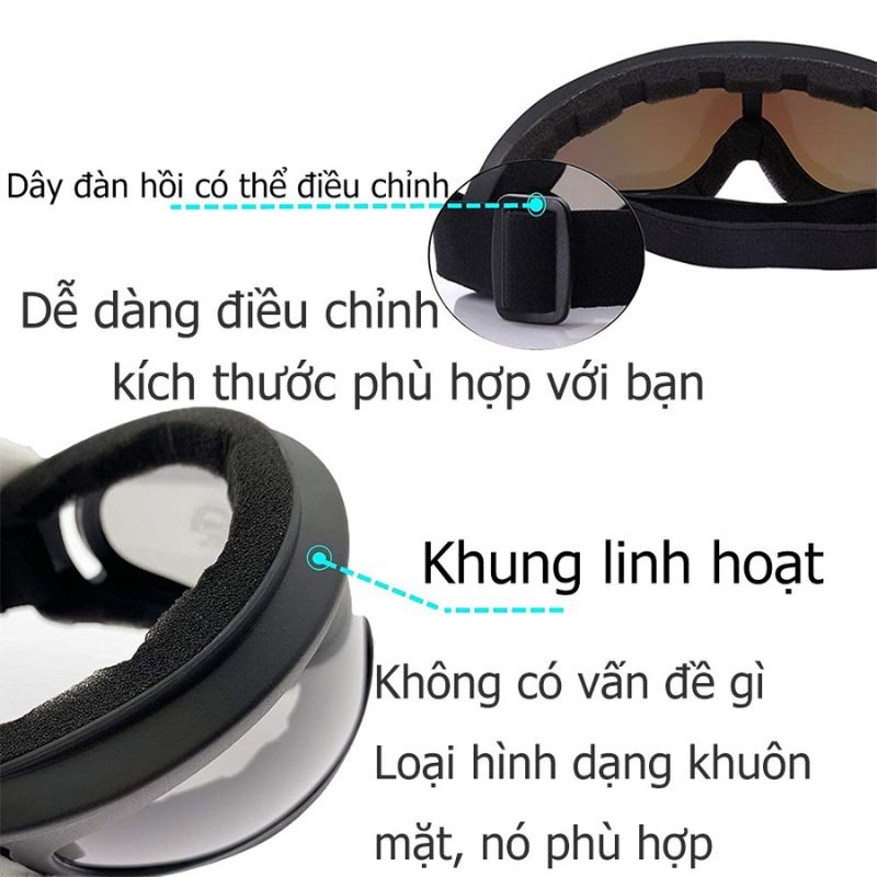 Kính uv X400 dành cho mũ bảo hiểm 1/2 và 3/4 chống bụi - gió và đi phượt