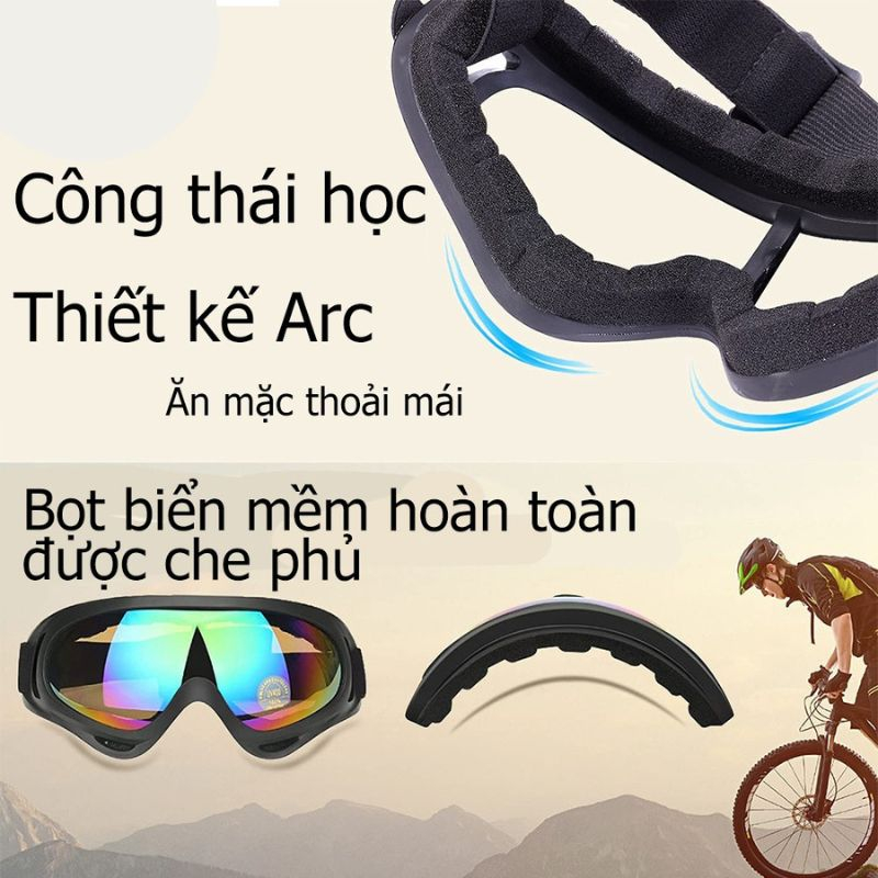 Kính uv X400 dành cho mũ bảo hiểm 1/2 và 3/4 chống bụi - gió và đi phượt