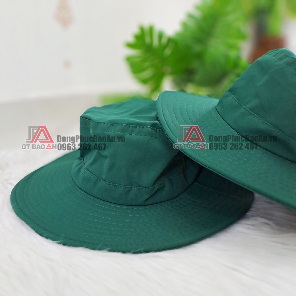 [Sỉ, nhận in logo] Mũ Tai Bèo Đoàn Không Logo, Nón Tai Bèo Thanh Niên Tình Nguyện, Nón Mùa Hè Xanh - Vải KAKI Dù Dày Dặn