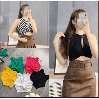 Áo yếm cột dây xinh phối khoen cực chất| áo yếm cột dây xinh phối khoen đi chơi - chụp hình cực kì đẹp