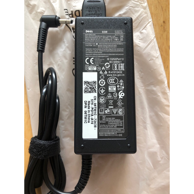 Sạc laptop Dell 19.5v -  3.34A  đầu đạn Vostro 5460 V5460 5470 5480 5560 3468