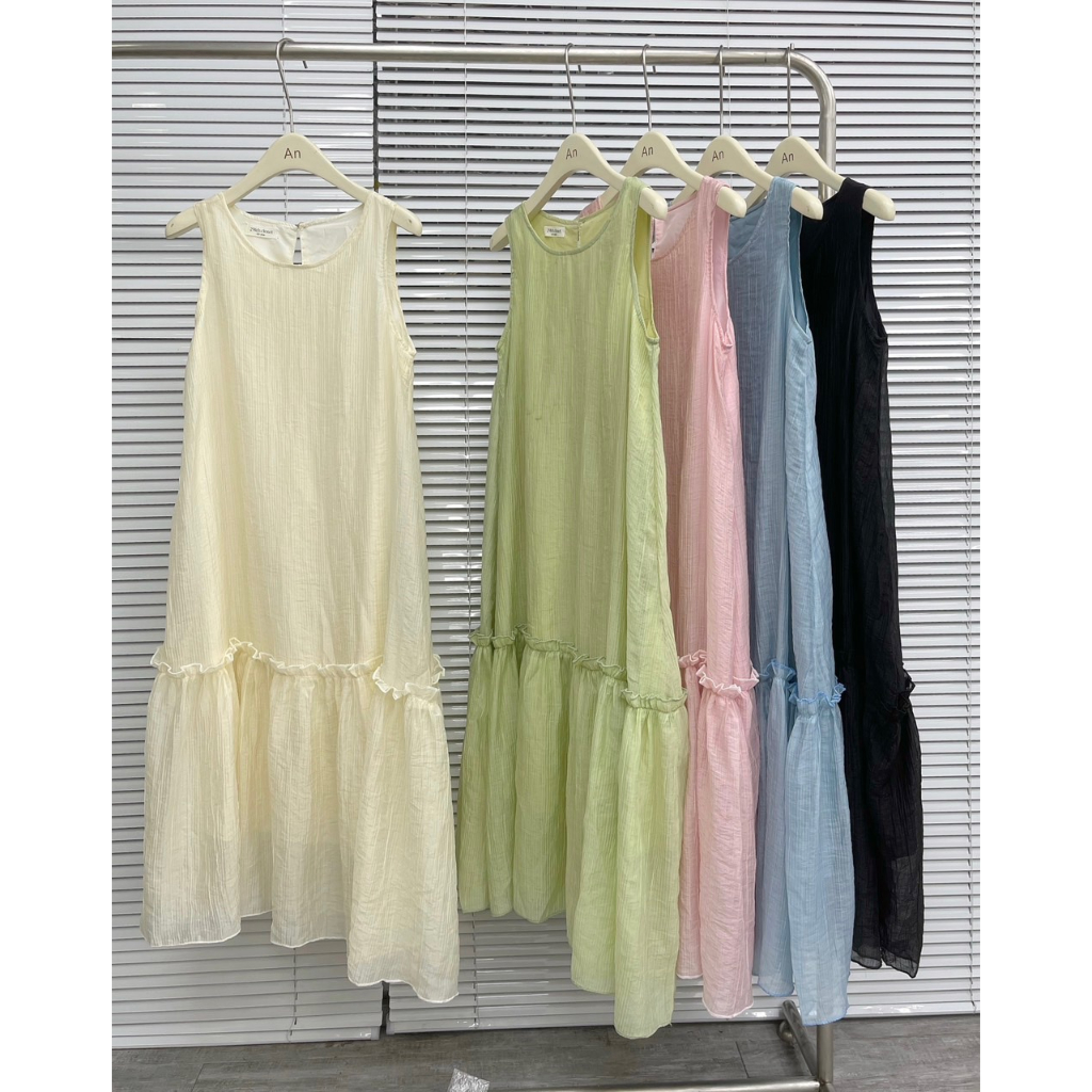 Váy ba lỗ bèo đuôi cá 29feb.closet 2 lớp chất voan tơ dáng xòe dài xinh nhẹ nhàng - V112