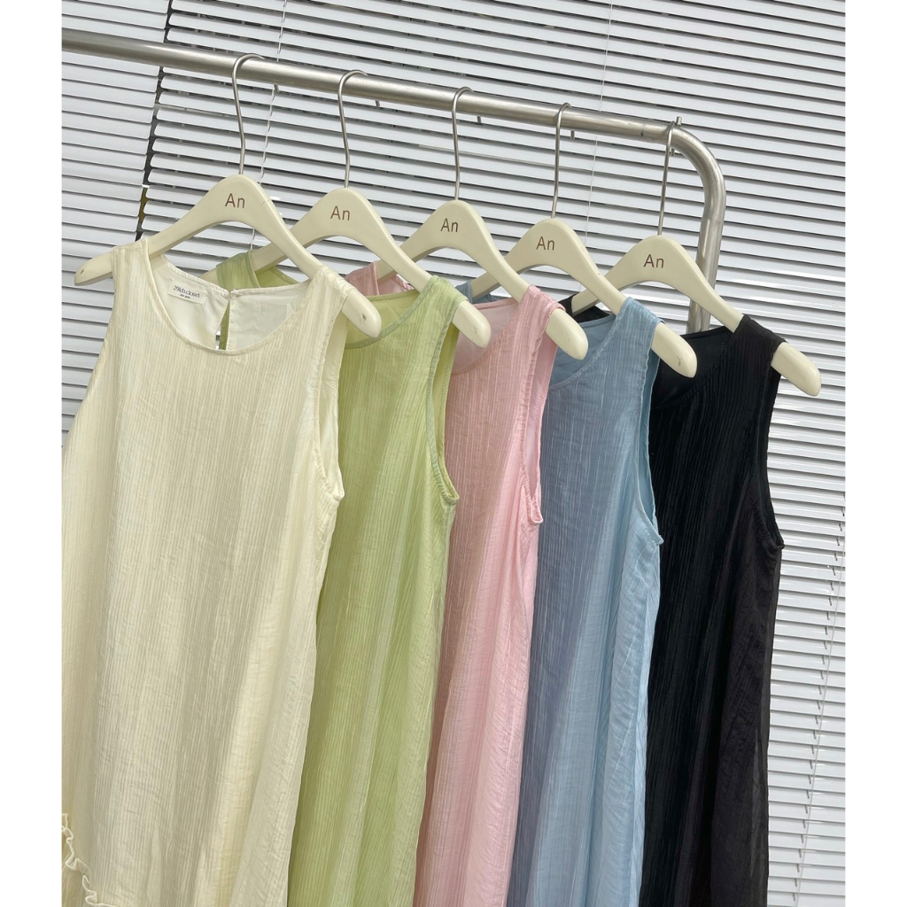 Váy ba lỗ bèo đuôi cá 29feb.closet 2 lớp chất voan tơ dáng xòe dài xinh nhẹ nhàng - V112